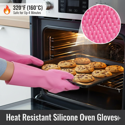All-in-One Multi-Purpose Silicone Cleaning Gloves – Wash, Scrub & Protect Hands