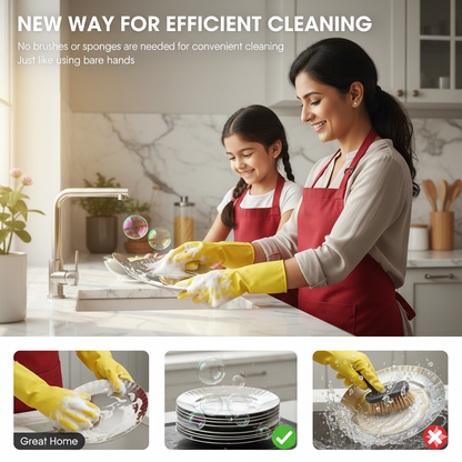 All-in-One Multi-Purpose Silicone Cleaning Gloves – Wash, Scrub & Protect Hands