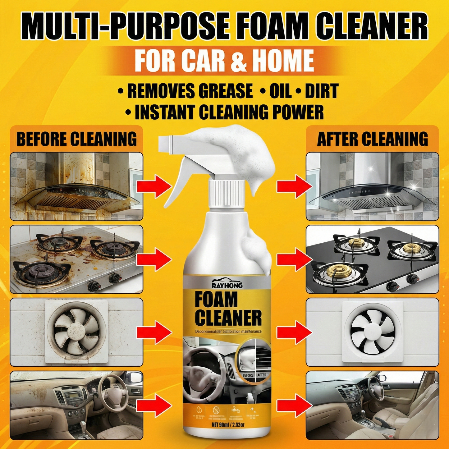 All-in-One Foam Cleaner for Car & Home |    Limited 50% OFF