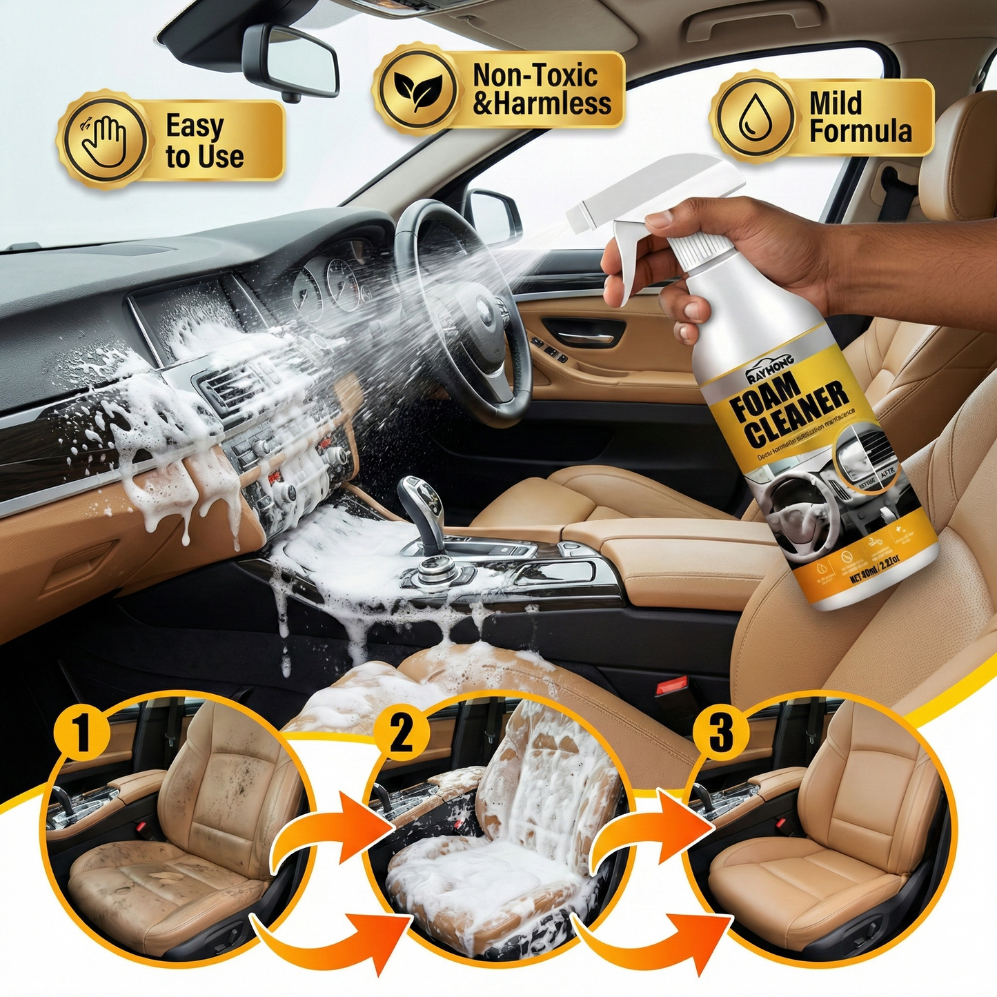 All-in-One Foam Cleaner for Car & Home |    Limited 50% OFF