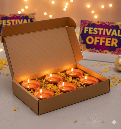 LED Water Sensor Diyas – A Safe, Elegant Glow for Every Occasion (Pack of 6\12\18\24)