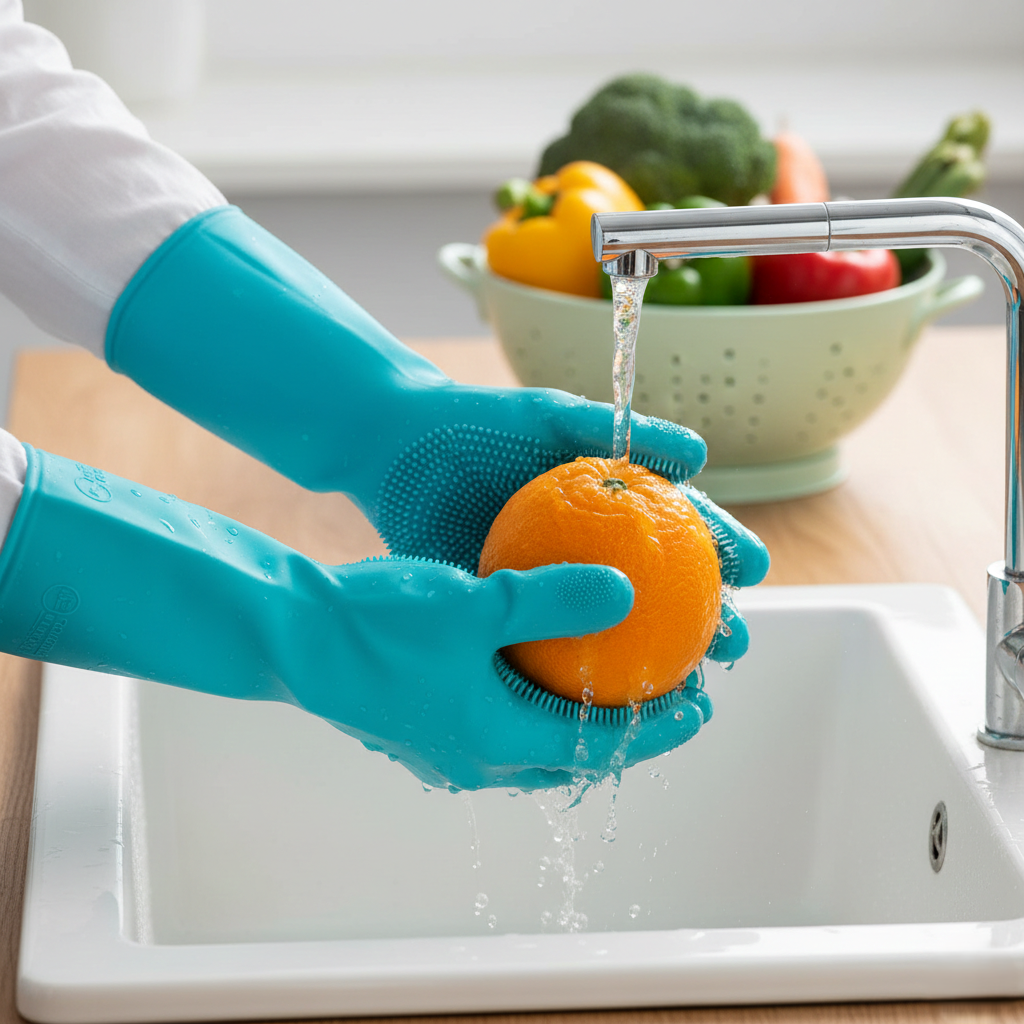 All-in-One Multi-Purpose Silicone Cleaning Gloves – Wash, Scrub & Protect Hands