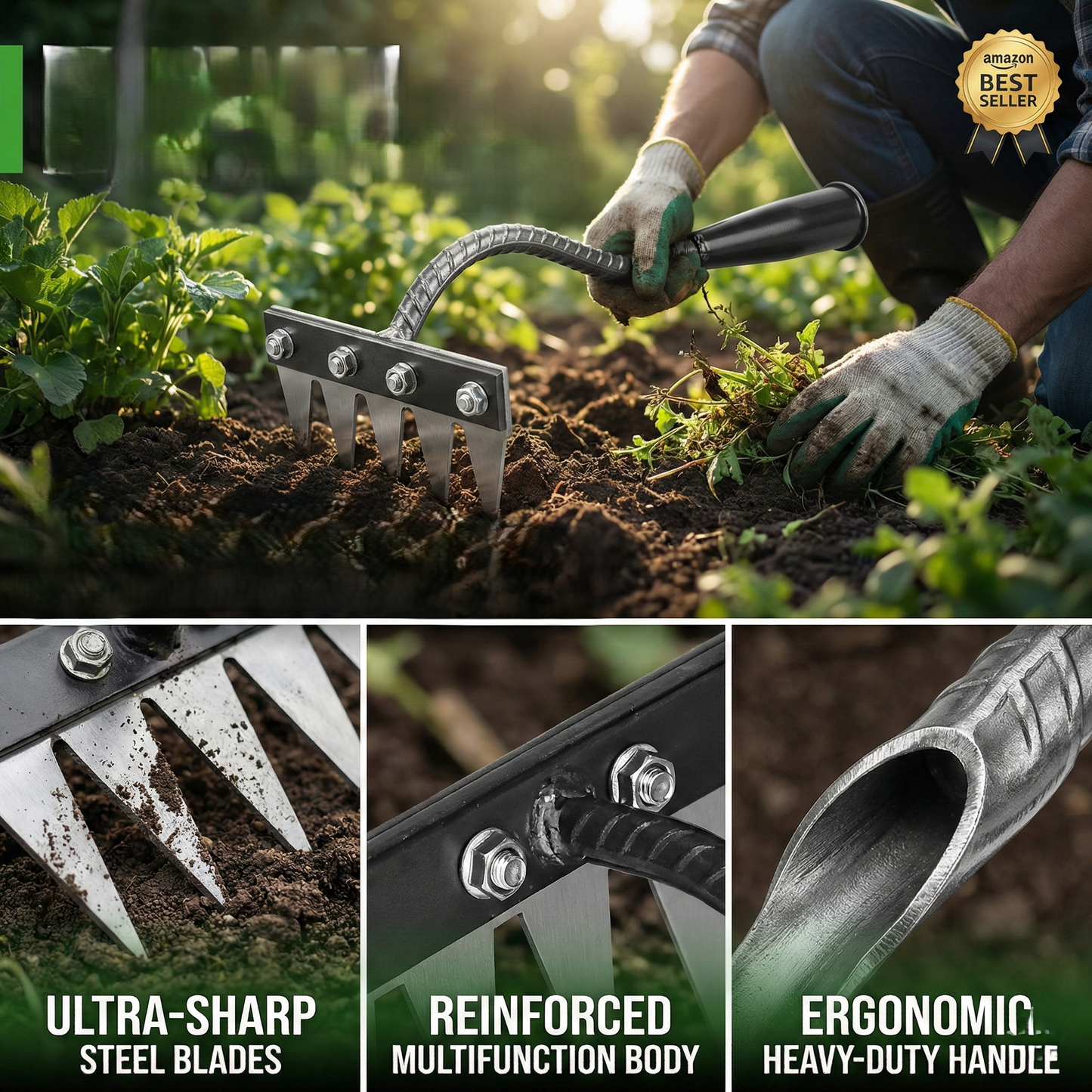 Heavy Duty Carbon Steel Garden Weeder – 50% OFF Today!